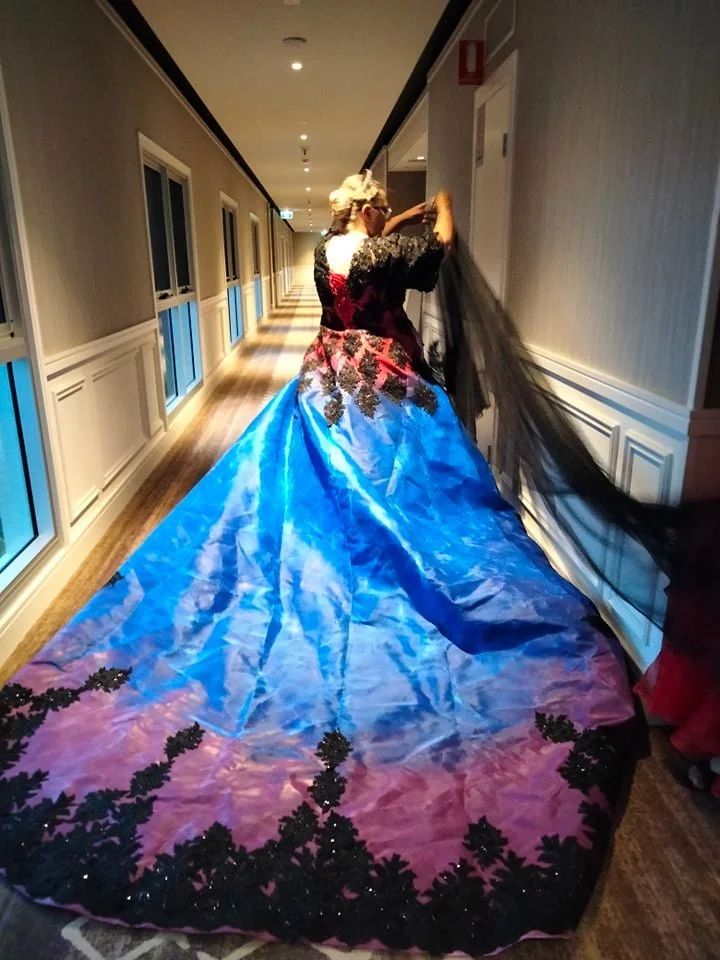 Hand dyed wedding clearance dress